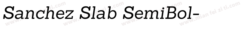 Sanchez Slab SemiBol字体转换